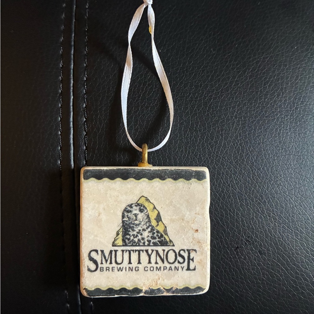 Holiday Ornament - Black and Cream Stone